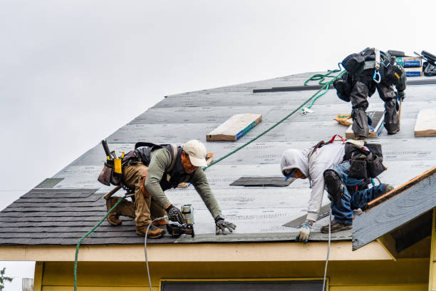 Professional Gutter Installation technician working in Humptulips, WA